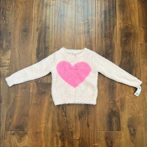 Toddlers pink fuzzy Oshkosh sweater